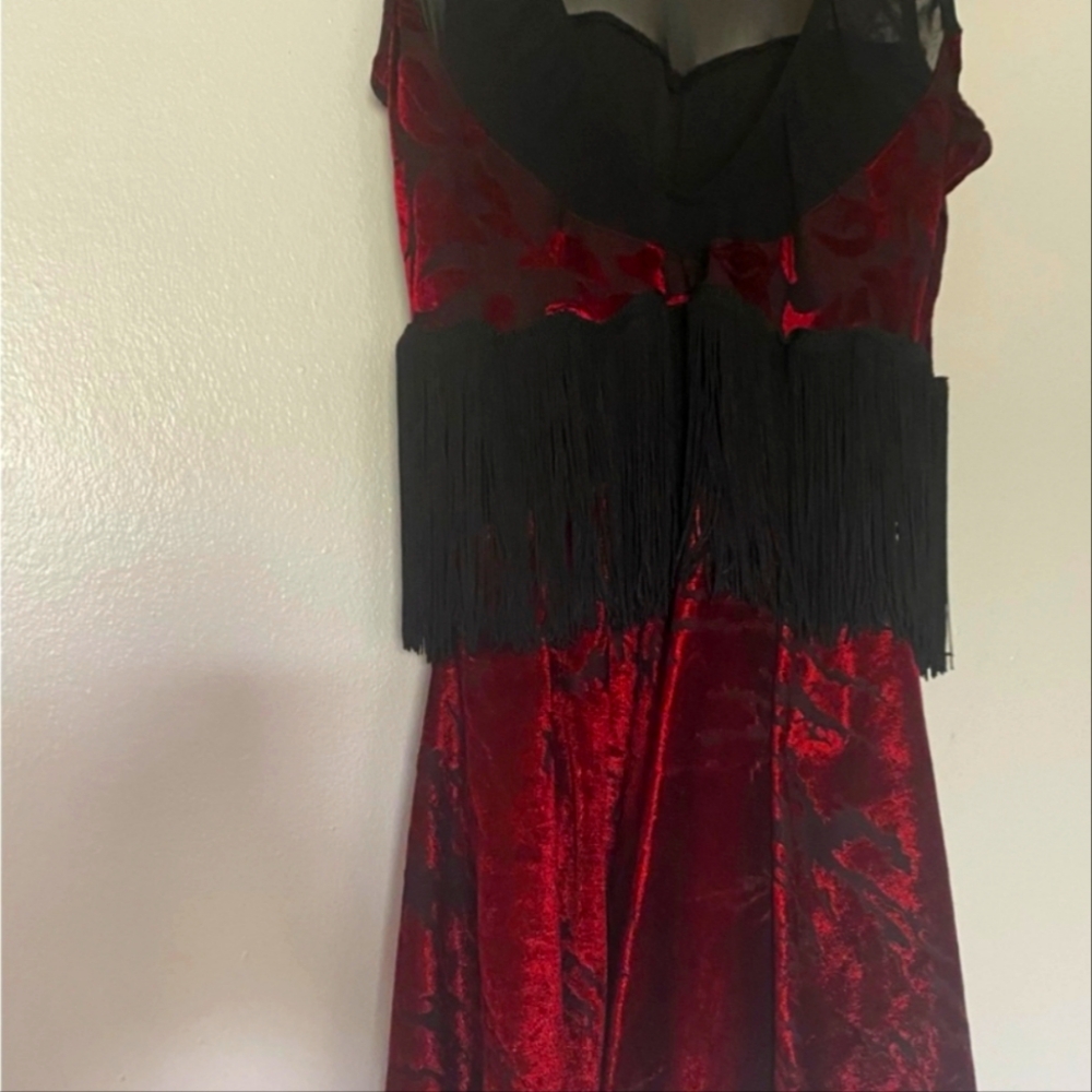 Performance Latin Salsa Dress XL Dark Red